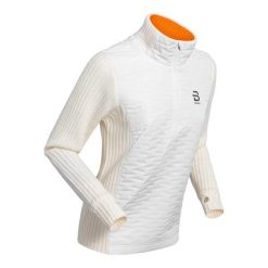 Sweter damski z zamkiem błyskawicznym Daehlie Sportswear Comfy 2.0. Białe swetry DAEHLIE, s, bez wzorów, z dzianiny, eleganckie, bez ramiączek. Za 581.50 zł.