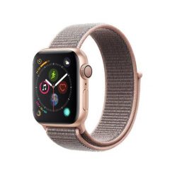 Apple Watch 4 40mm Koperta z aluminium w kolorze złotym z opaską sportową w kolorze piaskowego różu. Czerwone zegarki sportowe Apple. Za 1,799.00 zł.