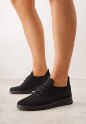 Czarne Sznurowane Buty Sportowe Sneakersy z Siateczki Caeolea. Czarne buty sportowe lifestyle Born2be, bez wzorów, z jeansu, sportowe, bez zapięcia. Za 59.99 zł.