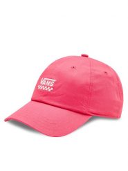 Vans Czapka z daszkiem Court Side Curved Bill Jockey VN000HEAG3X1 Różowy. Czerwone czapki z daszkiem Vans, bez wzorów, z materiału. Za 89.99 zł.