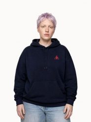 Bluza z kapturem Le Coq Sportif L'amour Du Sport. Niebieskie bluzy z kapturem Le Coq Sportif, l, bez wzorów, z materiału, z kapturem. Za 406.00 zł.