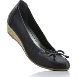 Espadryle na koturnie Marco Tozzi bonprix czarny. Czółenka marki bonprix. Za 79.99 zł.