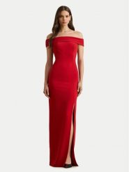 LAUREN RALPH LAUREN Sukienka wieczorowa 253982109004 Czerwony Slim Fit. Czerwone sukienki Lauren Ralph Lauren, bez wzorów, z syntetyku, wizytowe, bez kołnierzyka, bez ramiączek. Za 1,299.00 zł.