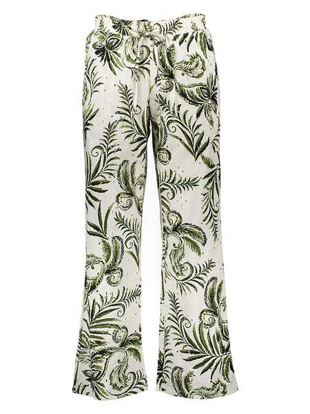 SisterS point Spodnie w kolorze kremowo-zielonym rozmiar: XS. Zielone spodnie materiałowe Sisters Point, bez wzorów, z materiału. Za 56.93 zł.