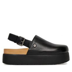 Sandały G-Star. Czarne sandały G-Star, bez wzorów, retro, bez obcasa, na koturnie, bez zapięcia. Za 199.99 zł.