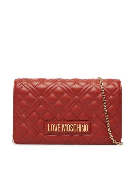 LOVE MOSCHINO Torebka JC4079PP0PLA0459 Czerwony. Czerwone kopertówki Love Moschino, bez wzorów, wizytowe, bez dodatków. Za 639.99 zł.