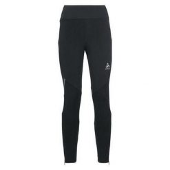 Legginsy do narciarstwa biegowego damskie Odlo Tights Ceramiwarm czarne. Czarne legginsy ODLO, bez wzorów. W wyprzedaży za 418.60 zł.