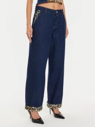 Noisy May Jeansy 27033508 Granatowy Wide Leg. Niebieskie jeansy Noisy May, bez wzorów, z bawełny. Za 139.99 zł.