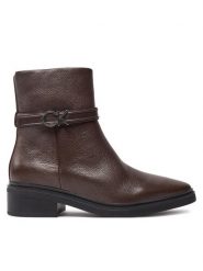 Calvin Klein Botki HW0HW02183 Brązowy. Brązowe botki Calvin Klein, bez wzorów, ze skóry, bez obcasa, na płaskiej podeszwie, bez zapięcia. Za 519.99 zł.