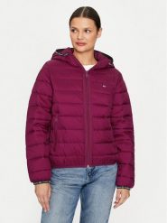 Tommy Jeans Kurtka puchowa Tape DW0DW18308 Czerwony Regular Fit. Czerwone kurtki Tommy Jeans, m, bez wzorów, z jeansu, bez kaptura. Za 519.99 zł.