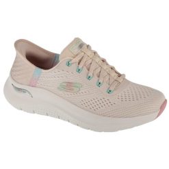 Buty sportowe damskie, Slip-Ins: Arch Fit 2.0 - Easy Chic. Brązowe buty sportowe lifestyle Skechers, bez wzorów, sportowe, bez zapięcia. W wyprzedaży za 424.50 zł.