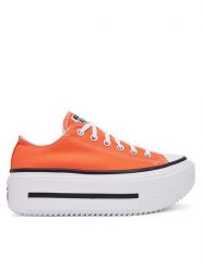 Converse Trampki Chuck Taylor All Star Lift Double Stack Platform A16284C Czerwony. Czerwone trampki Converse, bez wzorów, z materiału, retro, bez zapięcia. Za 419.99 zł.