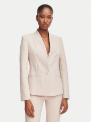 Rinascimento Marynarka CFC0130153003 Beżowy Slim Fit. Brązowe marynarki i żakiety Rinascimento, s, bez wzorów, z syntetyku, bez ramiączek. Za 784.99 zł.