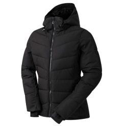 Kurtka narciarska damska z membraną Glacier Dare 2b. Czarne kurtki narciarskie Dare 2b, bez wzorów, z puchu, z kapturem, narciarskie. Za 542.50 zł.