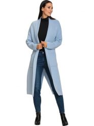 Heine Kardigan w kolorze błękitnym rozmiar: 40. Niebieskie swetry Heine, bez wzorów, bez ramiączek. Za 126.75 zł.