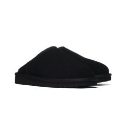 Damskie kapcie Ugg M CLASSIC SLIP-ON 1129290-BLK. Czarne kapcie UGG, bez wzorów, z materiału. Za 375.02 zł.