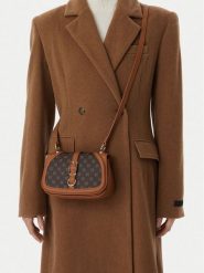 Nine West Torebka CEO-SILK LINE-KY500 Brązowy. Brązowe listonoszki Nine West, bez wzorów, ze skóry, bez dodatków. Za 199.99 zł.