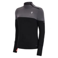 Bluza damska 1/4 zip Macron FCC Deliaer. Czarne bluzy Macron, l, bez wzorów, bez kaptura, do biegania. Za 310.50 zł.