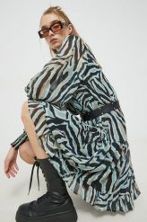 Vila sukienka VILINA kolor czarny mini rozkloszowana. Czarne sukienki Vila, bez wzorów, bez kołnierzyka, bez ramiączek, maxi, rozkloszowane. W wyprzedaży za 164.99 zł.