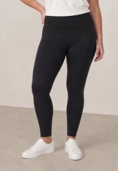 Czarne Gładkie Legginsy z Wysokim Stanem i Panelem Podkreślającym Talię Noseno. Czarne legginsy Born2be, bez wzorów, z jeansu, sportowe. Za 79.99 zł.