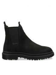 Gant Sztyblety 29553800 Czarny. Czarne botki Gant, bez wzorów, ze skóry, bez obcasa, na płaskiej podeszwie, bez zapięcia. Za 419.99 zł.