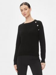 Kontatto Sweter 3M1238 Czarny Regular Fit. Czarne swetry Kontatto, m, bez wzorów, z syntetyku, bez ramiączek. Za 269.99 zł.