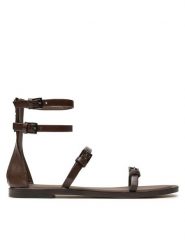 Max Mara Sandały Evegflat 24145210326 Brązowy. Brązowe sandały Max Mara, bez wzorów, ze skóry, bez obcasa, na płaskiej podeszwie, bez zapięcia. Za 3,319.00 zł.
