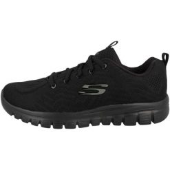 Buty do chodzenia damskie, Skechers Graceful Get Connected. Czarne buty sportowe lifestyle Skechers, bez wzorów, z materiału, sportowe, bez zapięcia, skechers sport. Za 199.99 zł.