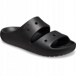 Klapki Dla Dorosłych Crocs Classic V2 Sandal. Białe klapki Crocs, bez wzorów, z materiału, bez obcasa, bez zapięcia. Za 135.99 zł.