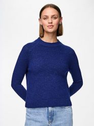 Pieces Sweter w kolorze granatowym rozmiar: XS. Niebieskie swetry Pieces, xs, bez wzorów, z wełny, bez ramiączek. Za 44.30 zł.