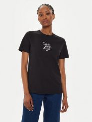 Calvin Klein Jeans T-Shirt Front Graphic J20J224890 Czarny Regular Fit. Czarne t-shirty Calvin Klein Jeans, s, bez wzorów, z bawełny, bez kołnierzyka, bez ramiączek. Za 99.99 zł.