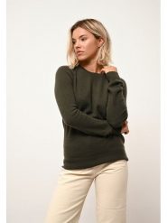Just Cashmere Kaszmirowy sweter "Helen" w kolorze zielonym rozmiar: L. Zielone swetry Just Cashmere, l, bez wzorów, z kaszmiru, bez ramiączek. Za 313.27 zł.