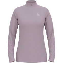 Bluza techniczna damska ODLO Essential Light Mid Layer 1/2 zip. Fioletowe bluzy ODLO, bez wzorów, bez ramiączek, bez kaptura. W wyprzedaży za 209.99 zł.