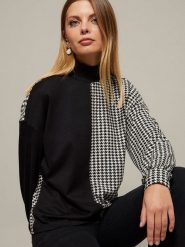 Cool and sexy Sweter w kolorze czarno-białym rozmiar: M. Białe swetry Cool and sexy, m, bez wzorów, bez ramiączek. Za 70.57 zł.