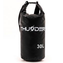 Worek wodoodporny, wodoszczelny, torba na kajak, plecak turystyczny SUP 30L. Czarne torby sportowe THUNDER, bez wzorów, z materiału, na ramię. Za 50.00 zł.