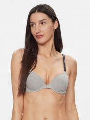 Calvin Klein Underwear Biustonosz z fiszbiną Lightly Lined Demi 000QF7219E Szary. Szare biustonosze Calvin Klein Underwear, bez wzorów, z bawełny. Za 99.99 zł.