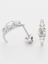 CARATELLI Złote kolczyki-wkrętki "Lumière Divine" z topazami rozmiar: onesize. Szare kolczyki CARATELLI, z topazem, złote. Za 1,174.99 zł.