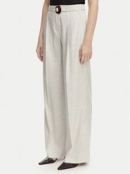 HUGO Spodnie materiałowe Hejuly 50561565 Kremowy Loose Fit. Białe spodnie materiałowe Hugo, bez wzorów, z materiału. Za 588.99 zł.