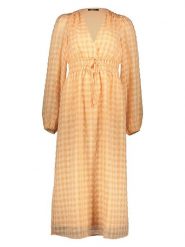Gina Tricot Sukienka w kolorze pomarańczowym rozmiar: XS. Pomarańczowe sukienki Gina Tricot, xs, bez wzorów, bez kołnierzyka, bez ramiączek, midi. Za 47.71 zł.