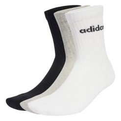 Skarpety Linear Crew Socks Cushioned 6 Pair Pack. Białe skarpetki adidas, bez wzorów. Za 79.95 zł.