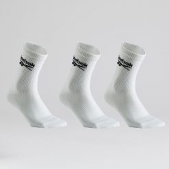 Skarpety sportowe tenis Reebok wysokie x3. Skarpetki Reebok, bez wzorów, z bawełny, tenisowe. Za 39.99 zł.