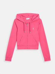 Juicy Couture Bluza w kolorze różowym rozmiar: XS. Różowe bluzy Juicy Couture, xs, bez wzorów, bez kaptura. Za 217.99 zł.