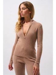 AUTHENTIC CASHMERE Kaszmirowy sweter "Asta" w kolorze beżowym rozmiar: M. Brązowe swetry AUTHENTIC CASHMERE, m, bez wzorów, z kaszmiru, bez ramiączek. Za 457.95 zł.
