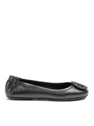 Tory Burch Baleriny Minnie Travel Ballet With Logo 49350 Czarny. Czarne baleriny Tory Burch, bez wzorów, ze skóry, bez obcasa, bez zapięcia. Za 809.99 zł.