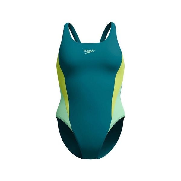 Damski kostium kąpielowy 1-częściowy Speedo Colourblock 2.0. Niebieskie stroje jednoczęściowe Speedo, bez wzorów, sportowe. Za 179.99 zł.