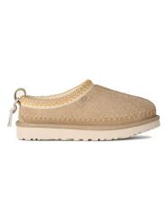 UGG Skórzane kapcie "Tasman Biarritz" w kolorze beżowym rozmiar: 41. Brązowe kapcie UGG, bez wzorów, ze skóry. Za 506.32 zł.