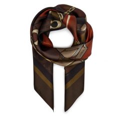 Chusta Coach. Brązowe chusty Coach, bez wzorów. Za 399.99 zł.