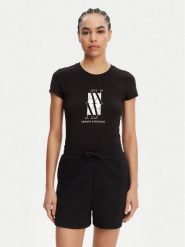 Armani Exchange T-Shirt XW000511 AF11929 UC001 Czarny Slim Fit. Czarne t-shirty Armani Exchange, m, bez wzorów, z bawełny, bez kołnierzyka, bez ramiączek. Za 189.99 zł.
