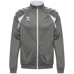 Kurtka z dresu Hummel Core 2.0. Białe kurtki Hummel, bez wzorów, z dresówki, sportowe, bez kaptura. Za 223.50 zł.