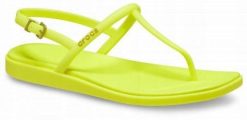 Japonki Dla Dorosłych Crocs Miami Thong Flip. Żółte japonki Crocs, bez wzorów, z materiału. Za 139.99 zł.